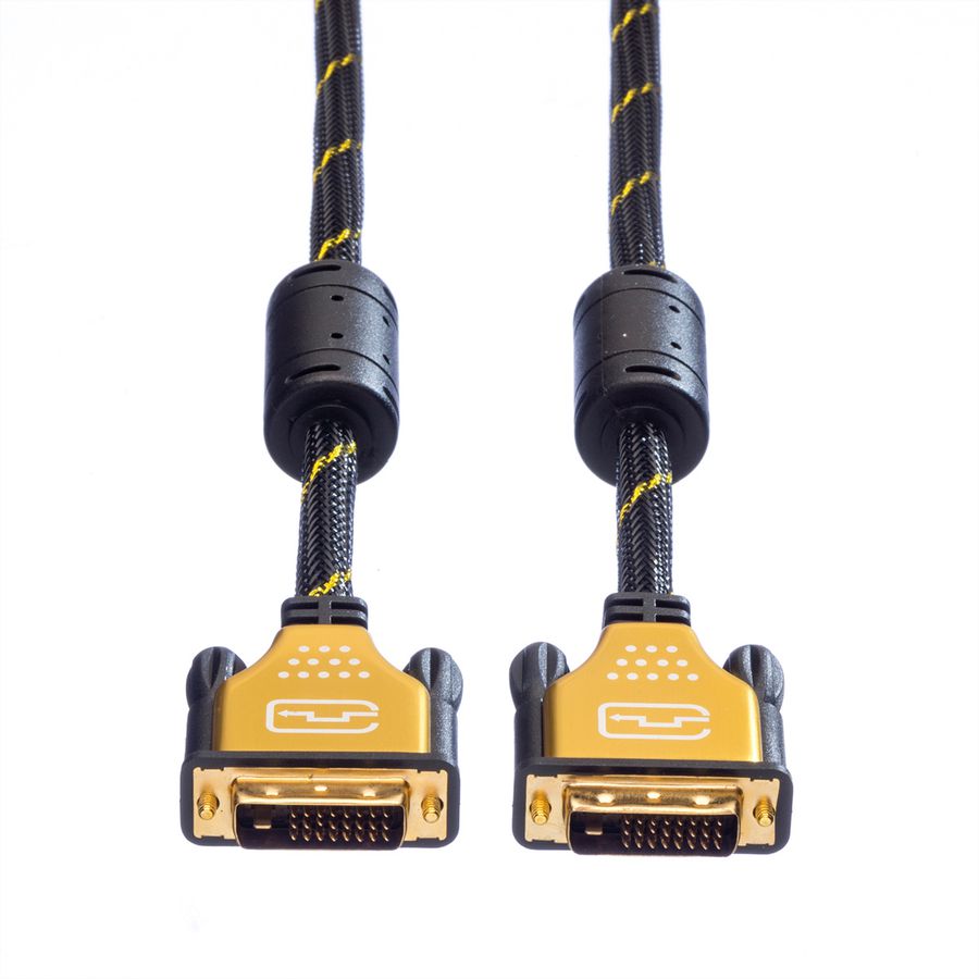 ROLINE GOLD Monitor Cable, DVI (24+1), Dual Link, M/M, 5 m