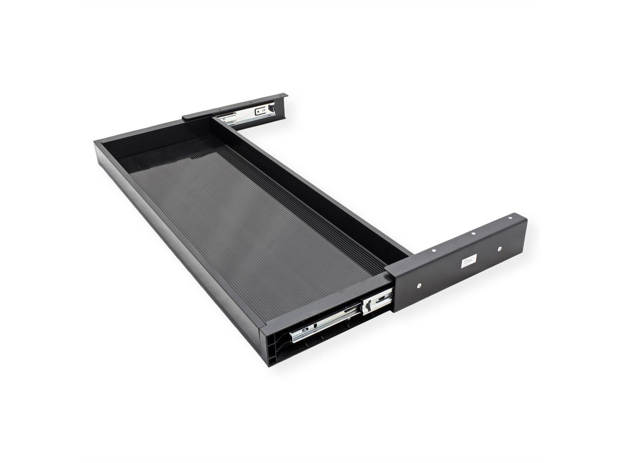 VALUE Ultra-Slim Underdesk Mount Storage Drawer, 758 mm width, black