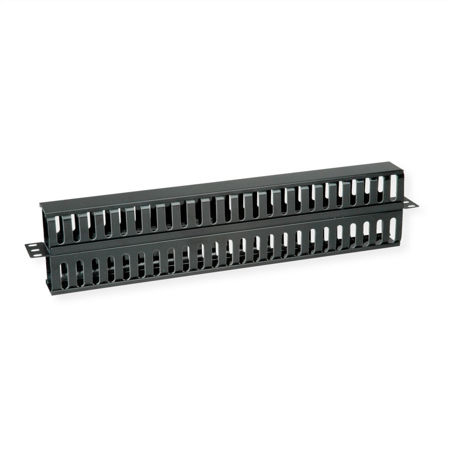 VALUE 19" Front Panel 1U with Double-Sided Patch channel, black