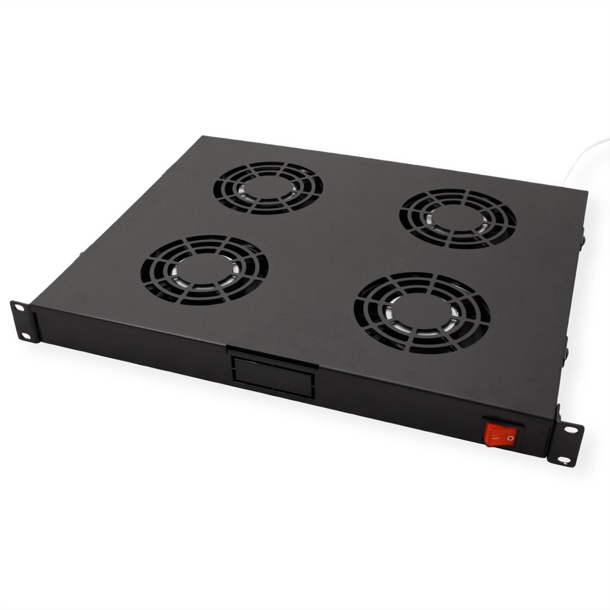 ROLINE 19-inch fan unit 4 fans, Thermostat black