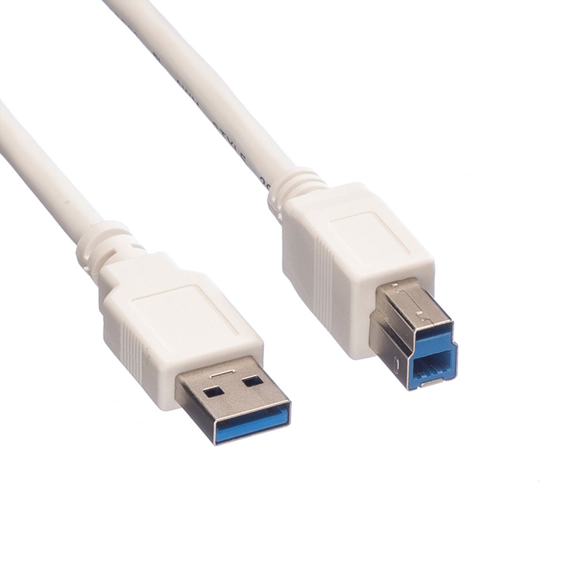 VALUE USB 3.2 Gen 1 Cable, A - B, M/M, white, 1.8 m