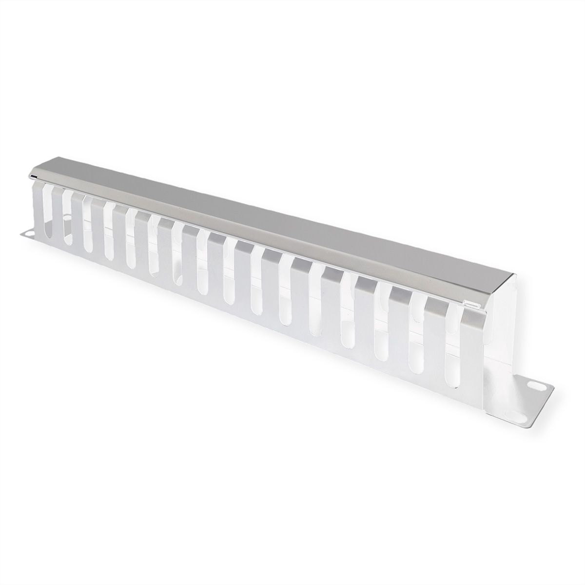VALUE 19" Front Panel 1U with Patch channel 40 x 80 mm, grey