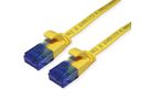 VALUE UTP Patch Cord, Cat.6A (Class EA), extra-flat, yellow, 0.5 m