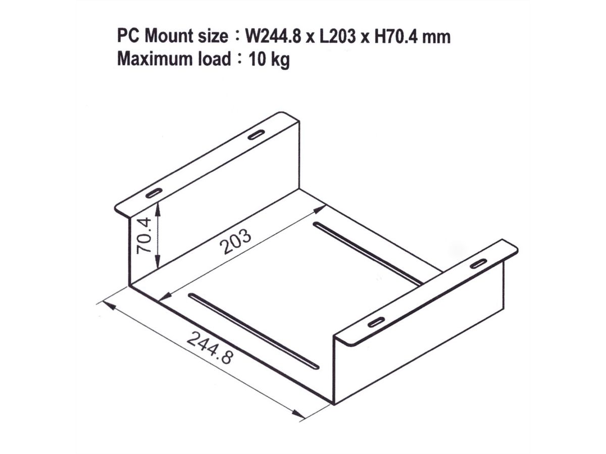 ROLINE Underdesk Mount for KVM/NUC/Mini PC / Thin Clients