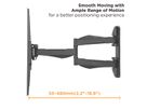 VALUE Solid Articulating Wall Mount TV Holder, up to 177.8cm (37" - 70")