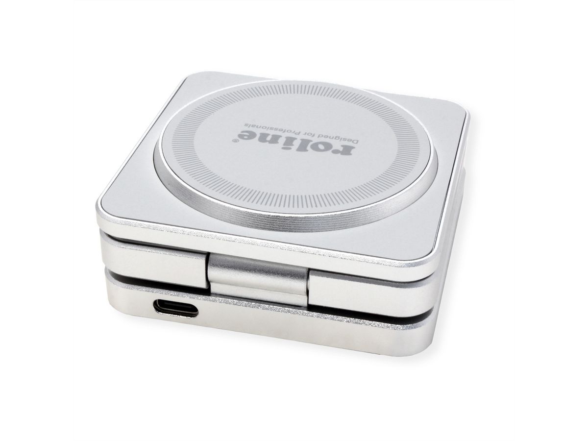 ROLINE 3-in-1 Wireless Foldable Charging Stand, for iPhone Devices