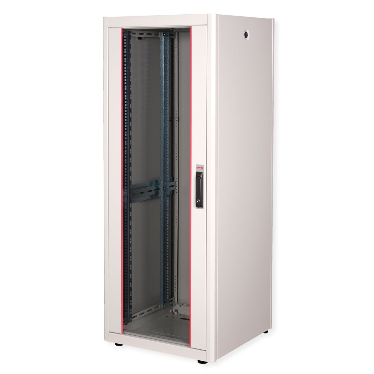 ROLINE 19-inch network cabinet Basic 32 U, 600x600 WxD glass door grey