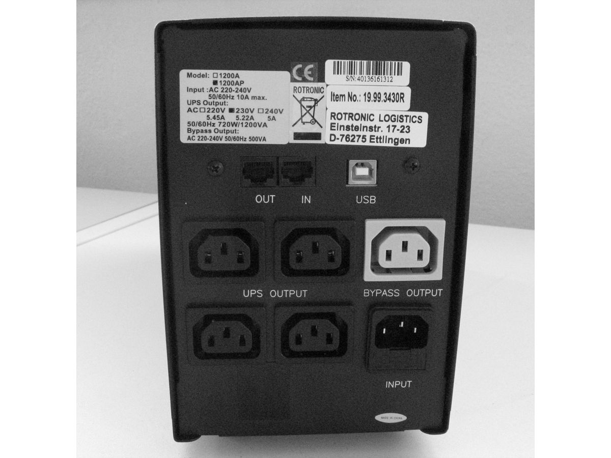 VALUE UPS, Line-Interactive, 1200VA, USB Port