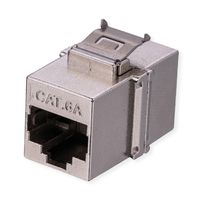 VALUE Cat.6A (Class EA) Keystone Modular Coupler, RJ-45, shielded, short, silver