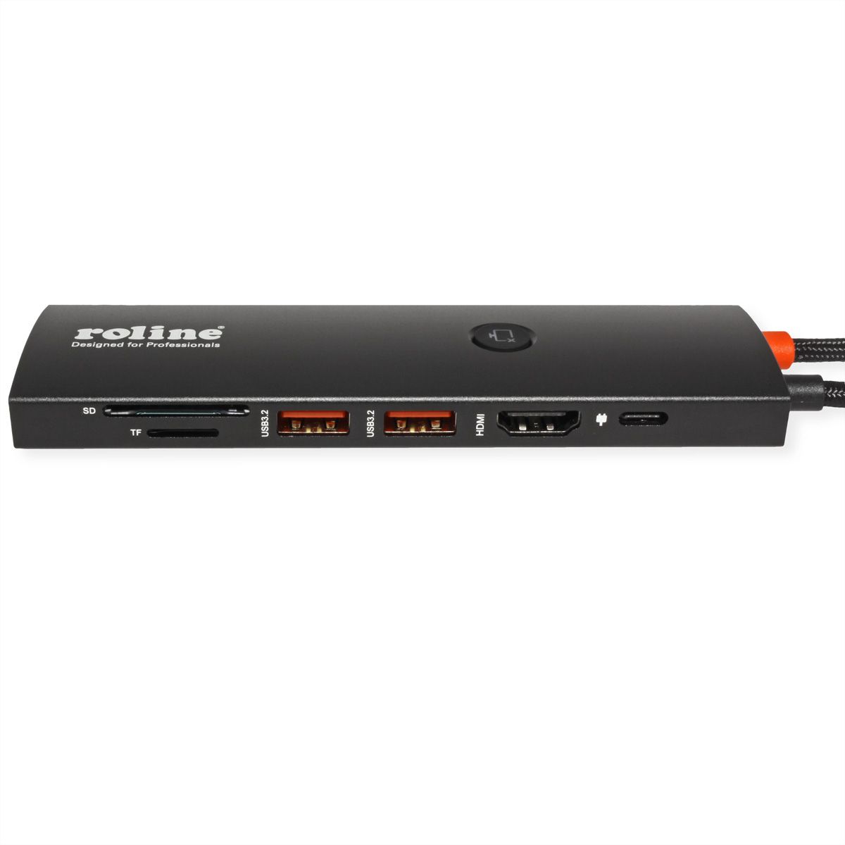 ROLINE USB 3.2 Gen 2 Type C Docking Station, HDMI 4K60, USB 3.2 Gen2, USB-C PD, LAN, SD-Card Reader