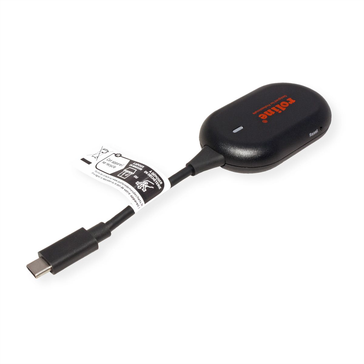 ROLINE Wireless Extender Set, TX+RX, Wireless USB-C-HDMI, 1080p, 20 m