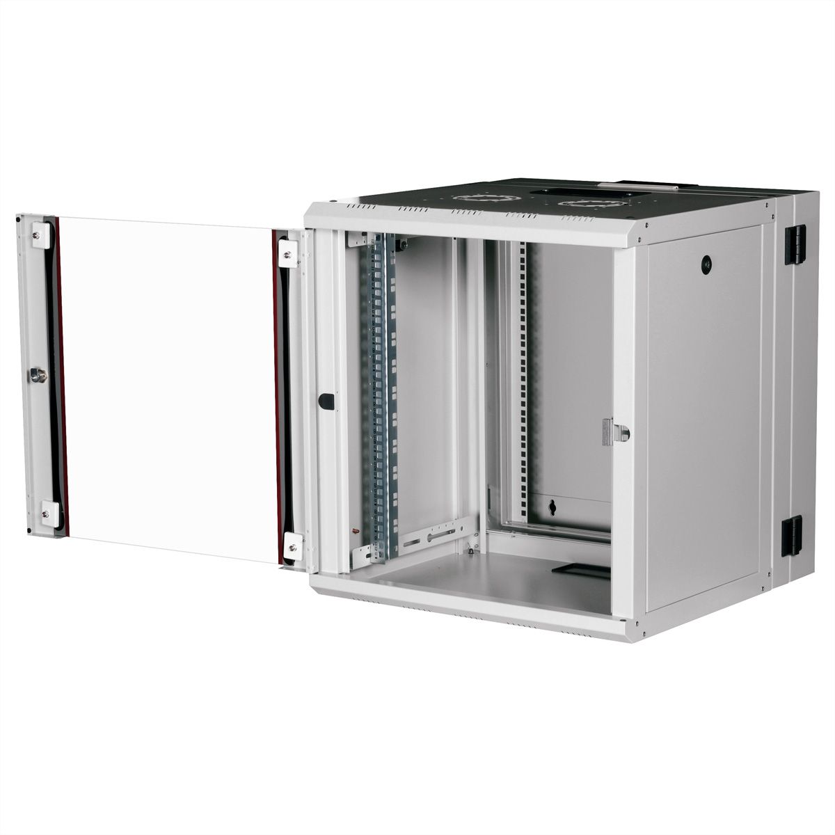 ROLINE 19-inch wall-mounted housing Pro 12 U, 600x600 WxD two-part swivelling grey