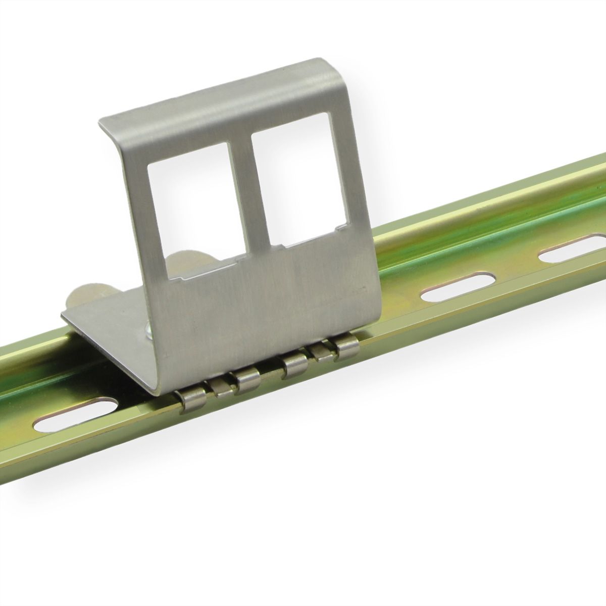 VALUE DIN Rail Adapter, empty, 2x Keystones