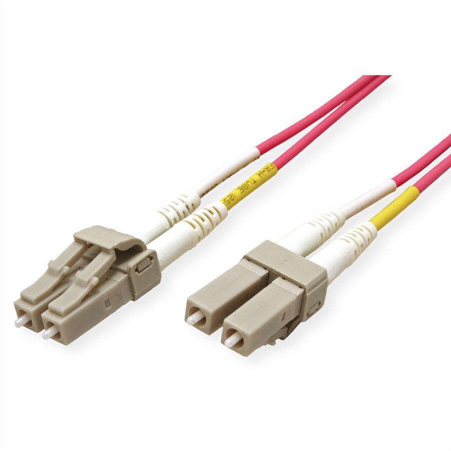 ROLINE FO Jumper Cable 50/125µm OM4, LC/LC, LSOH, Low-Loss, violet, 10 m