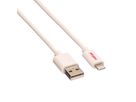 ROLINE Lightning to USB Cable for iPhone, iPod, iPad, white, 0.15 m