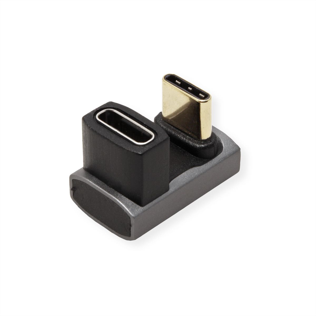 ROLINE Adapter, USB4 Gen 3x2, Aluminum, 360°, Type C, M/F, silver