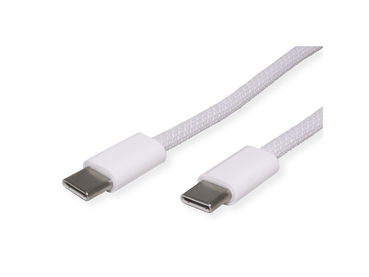 VALUE Cable USB 2.0, C–C, M/M, 60W, white, 2 m