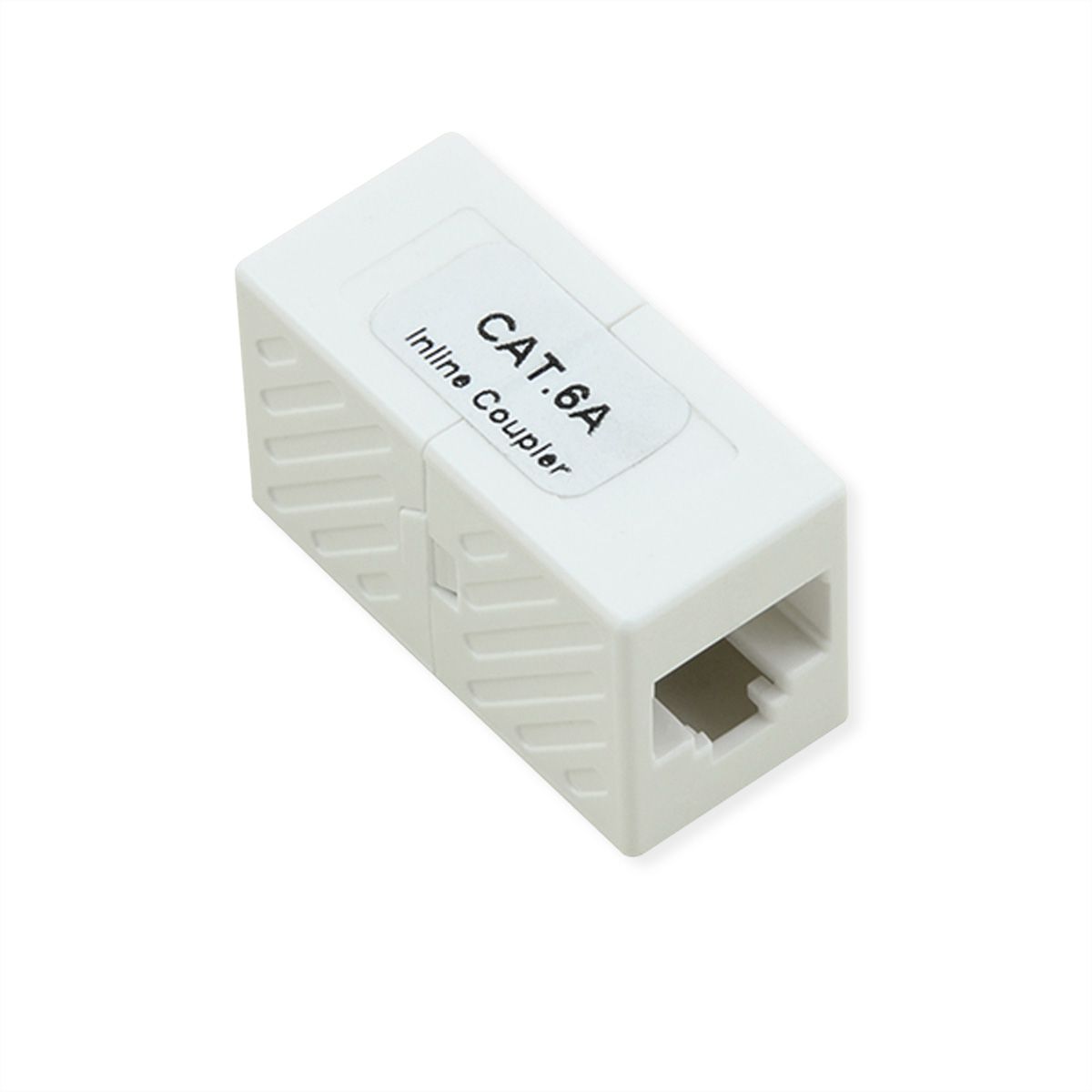 ROLINE RJ-45 Mini Inline Coupler, Cat.6A (Class EA), unshielded, white