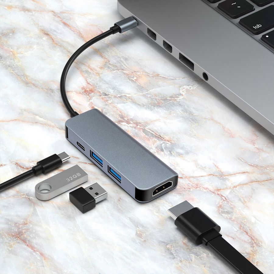 VALUE Dockingstation Type C, 1x HDMI 4K30, 1x USB 3.2 Gen1 Type A, 1x USB 2.0 Type A, 1x Type C PD (Power Delivery)