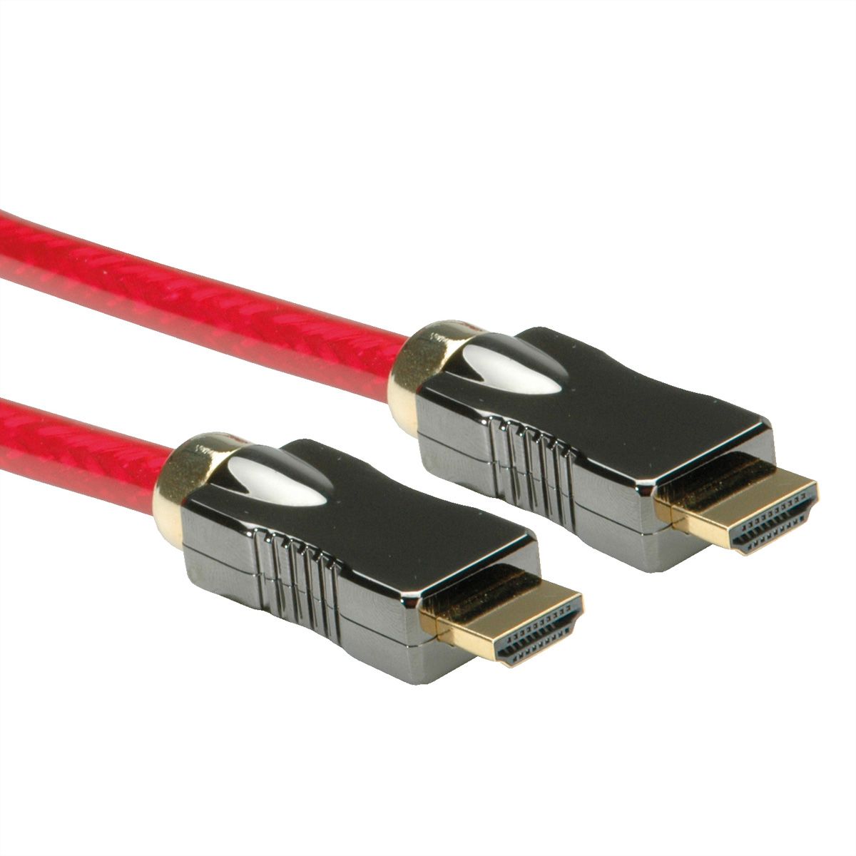 ROLINE HDMI 8K (7680 x 4320) Ultra HD Cable + Ethernet, M/M, red, 1 m
