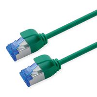 ROLINE S/FTP Patch Cord Cat.6A / Class EA, LSOH, Slim, PoE, green, 0.3 m