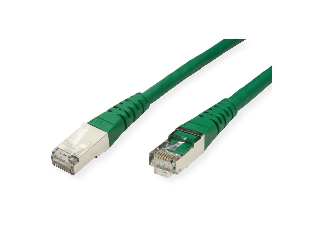 ROLINE S/FTP (PiMF) Patch Cord, Cat.6 (Class E), green, 20 m
