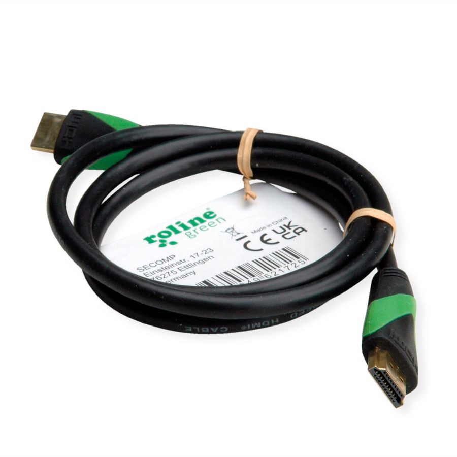 ROLINE GREEN ATC HDMI 8K (7680 x 4320) Ultra HD Cable + Ethernet, M/M, black, 2 m