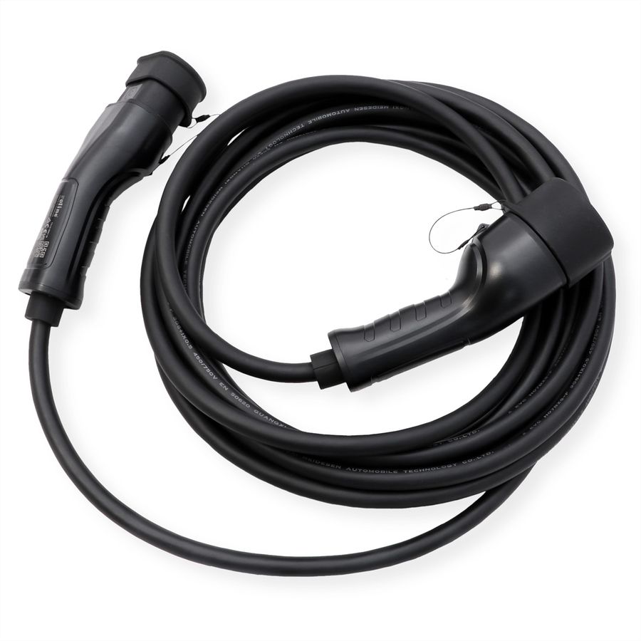 ROLINE EV Charging Cable Assembly Type2, 1-Phase, 250VAC (1P+N+E), 32 A, 7.4 kW, 7.5 m