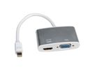 ROLINE Adapter, Mini DisplayPort - HDMI/VGA, Mini DP M - HDMI/VGA F