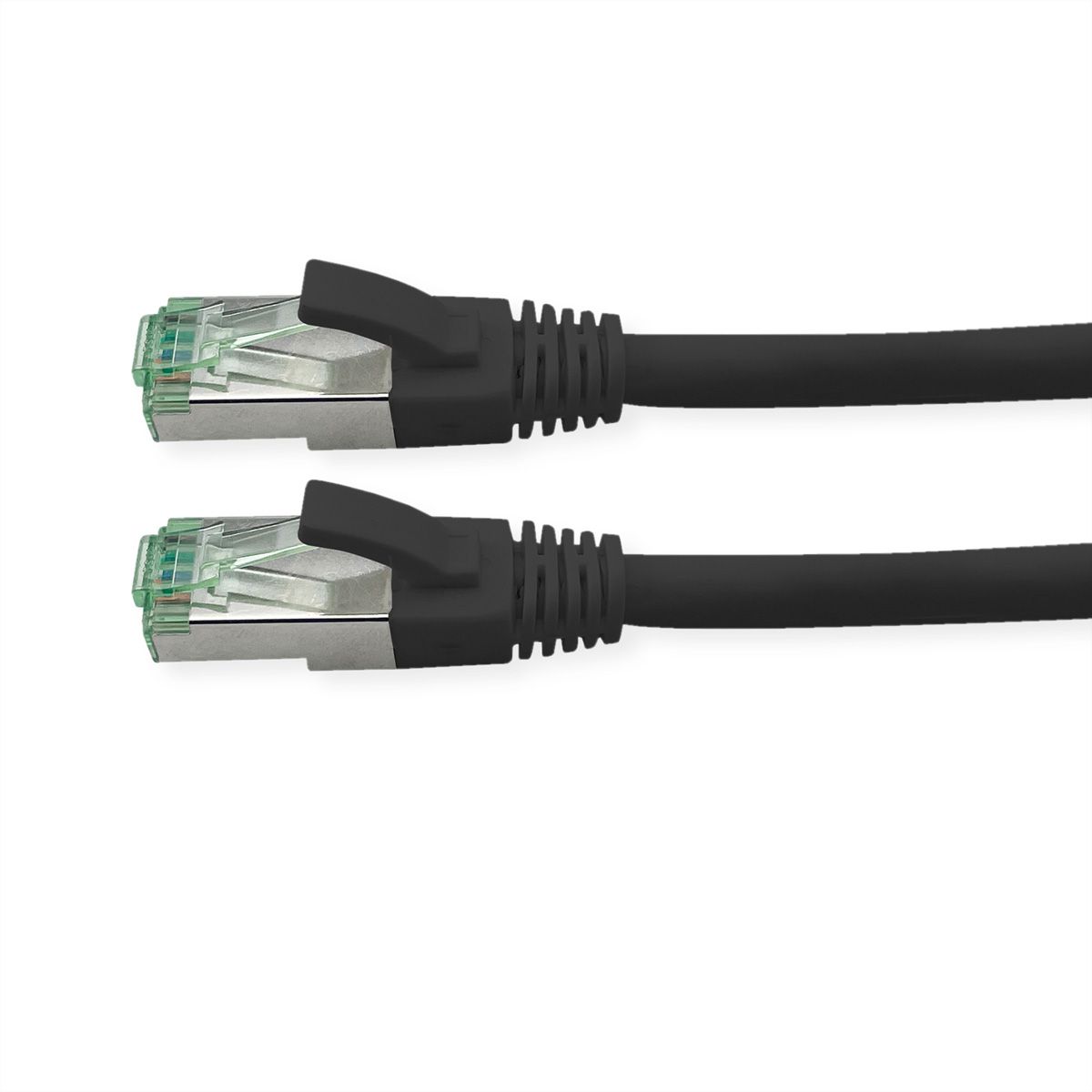 ROLINE RM S/FTP (PiMF) Patch Cord Cat.6A, black, 1 m