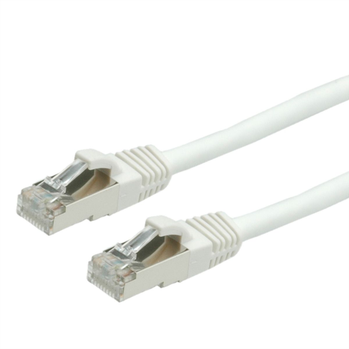 VALUE S/FTP Patch Cord Cat.6 (Class E), halogen-free, white, 0.5 m