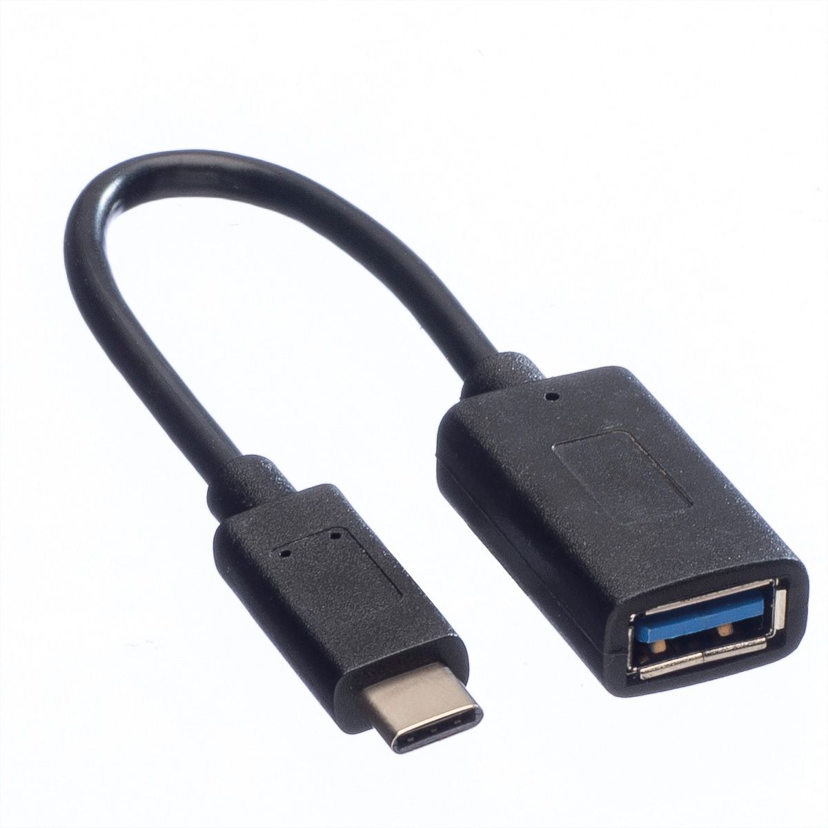 VALUE Cableadapter, USB 3.2 Gen 1, C-A, M/F, OTG, black, 0.15 m