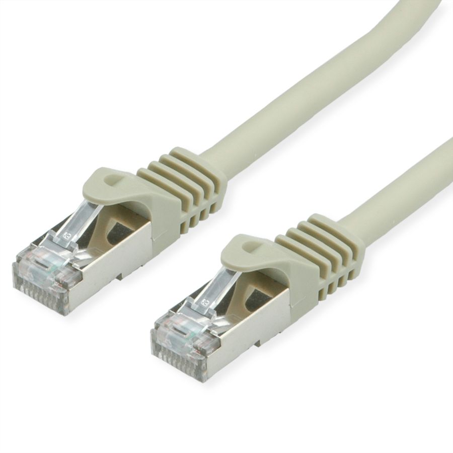 VALUE S/FTP Cable Cat.7, with RJ-45 connectors (500 MHz / Class EA), grey, 0.5 m