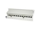 ROLINE Cat.6A (Class EA) 10-inch Patch Panel, 12 Ports, STP, grey