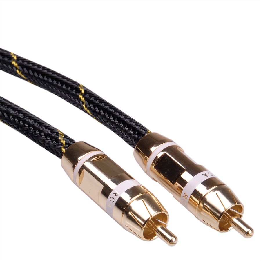 ROLINE GOLD Cinch Cable, simplex M/M, white, 5 m