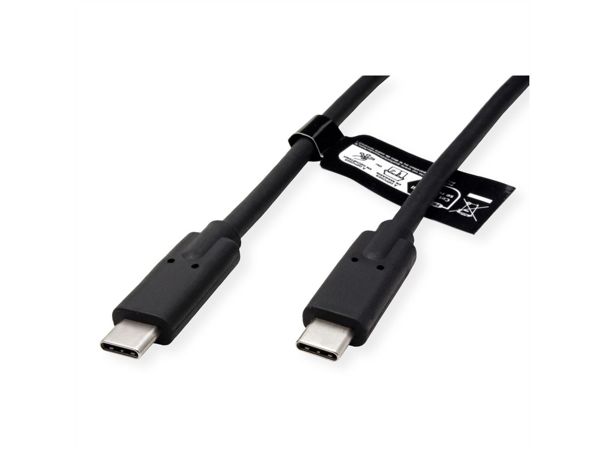 VALUE Cable USB4 Gen2x2, with Emark, C–C, M/M, 100W, black, 2 m