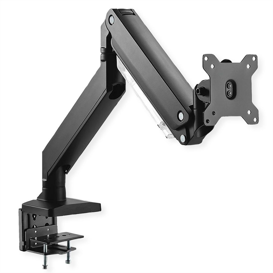 ROLINE LCD Monitor Stand Pneumatic, Desk Clamp, Pivot, max. 18 kg, 5 Joints