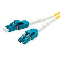 ROLINE Fibre Optic Jumper Cable duplex, 9/125µm, OS2, LC/LC, duplex, LSOH, yellow, 10 m