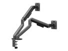 STANDARD Dual Monitor Arm, Mechanical Spring, 2x < 10 kg, < 81,3 cm (32"), black