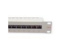 ROLINE Cat.6 (Class E) 19" Patch Panel, 24 Ports, UTP, grey