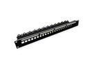 ROLINE Keystone 19'' Module Frame, empty, 24 ports, shielded, clip fixing, black