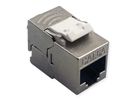 ROLINE Keystone Jack, Cat.6A (Class EA), RJ-45, STP, tool-free, SLIM and SHORT, silver
