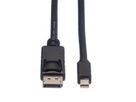 ROLINE DisplayPort Cable, DP - Mini DP, M/M, black, 1.5 m