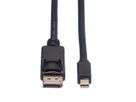 ROLINE GREEN DisplayPort Cable, DP - Mini DP, TPE, M/M, black, 1 m