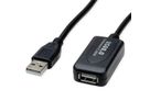 STANDARD USB 2.0 Extension Cable, active with Repeater, black, 5 m