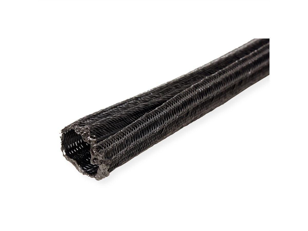 ROLINE PVC Cable Conduit, Self Closing, black, 2.5 m