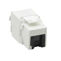 VALUE Cat.6A (Class EA) Keystone, RJ-45, UTP, tool-free, silver, white