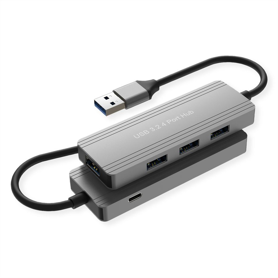 VALUE USB 3.2 Gen 1 Hub, 4 Ports, Type-A Connection Cable