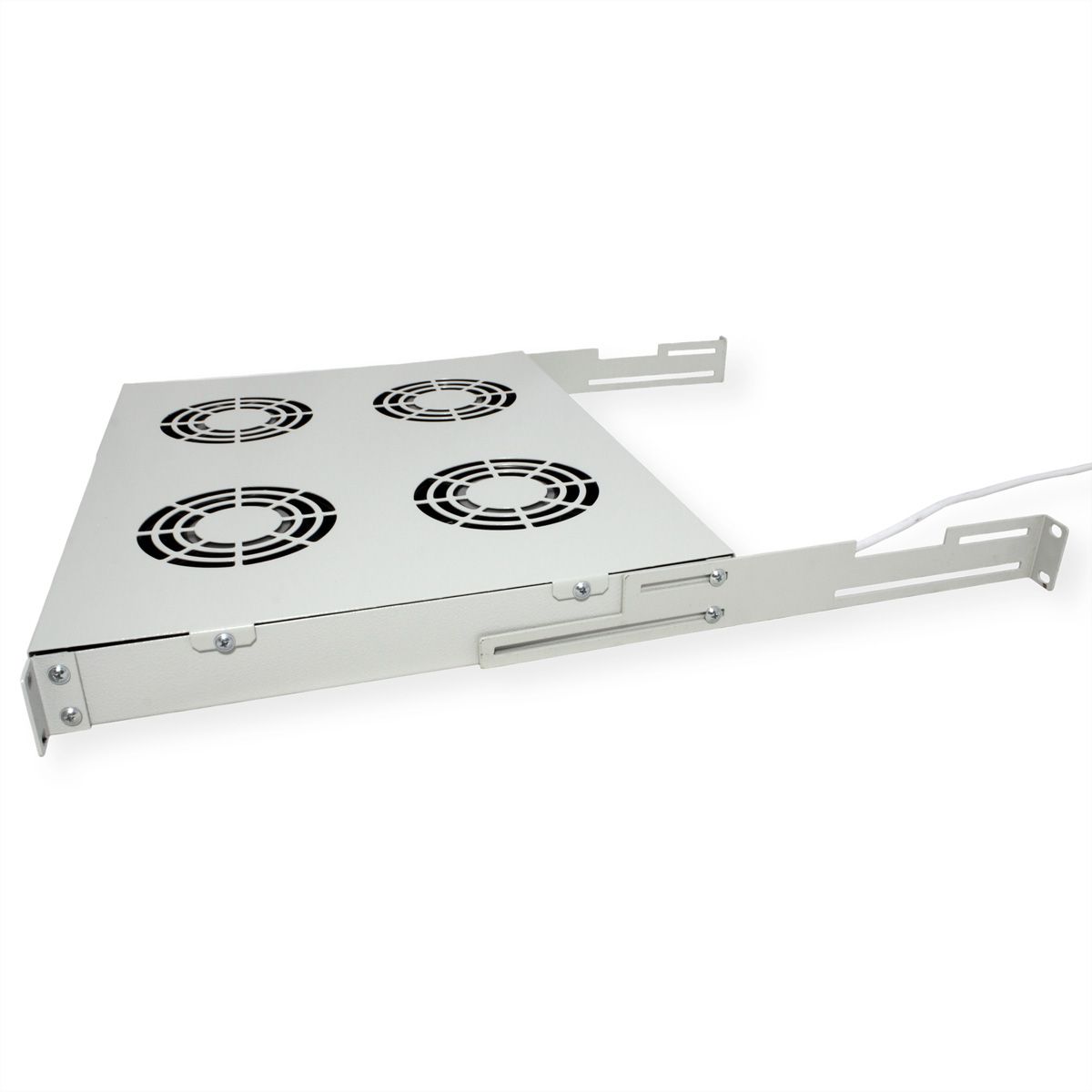 ROLINE 19-inch fan unit 4 fans, Thermostat grey