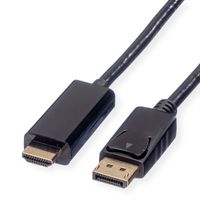 ROLINE DisplayPort Cable, DP - UHDTV, M/M, black, 1 m